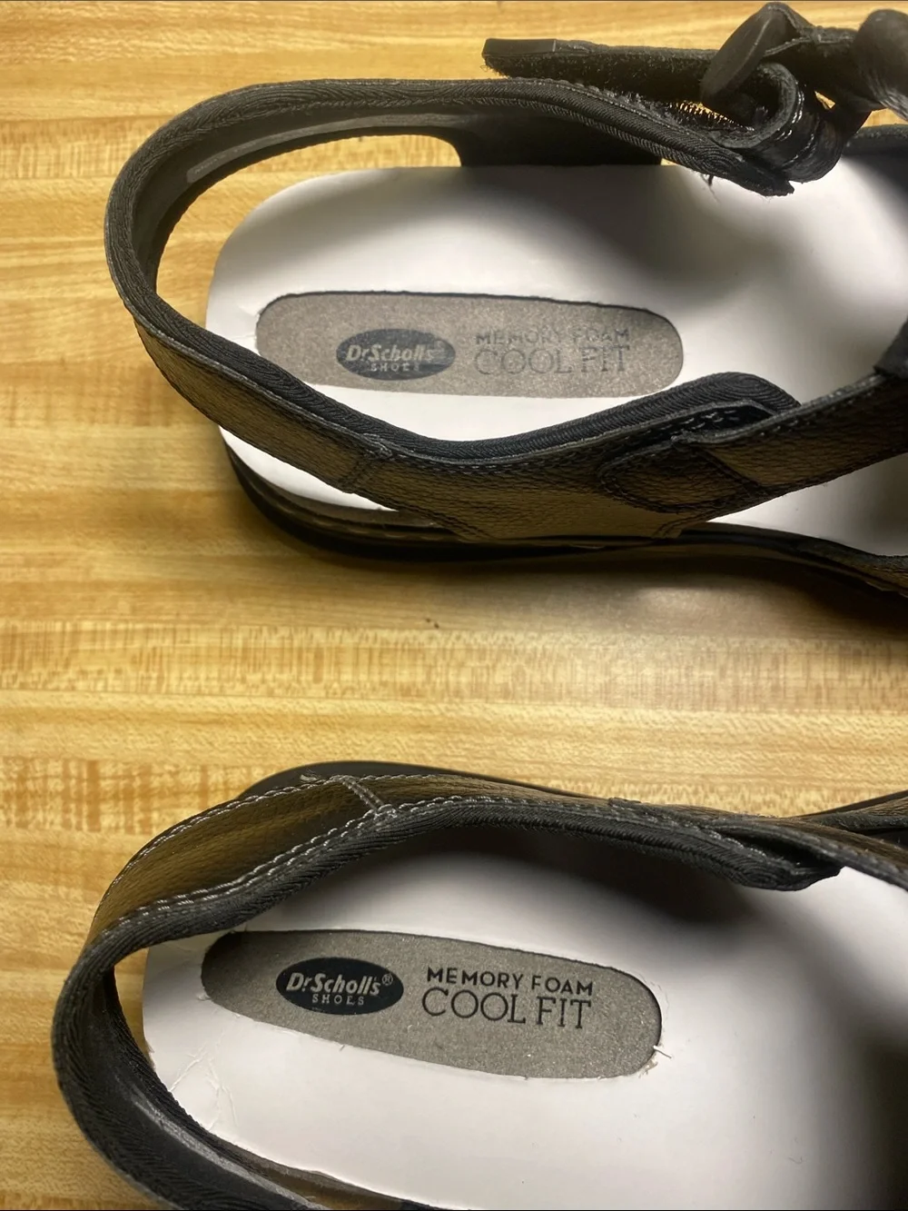 Dr. Scholl's Men's Gaston Fisherman Sandals Black Leather Closed Toe 13M NWOT